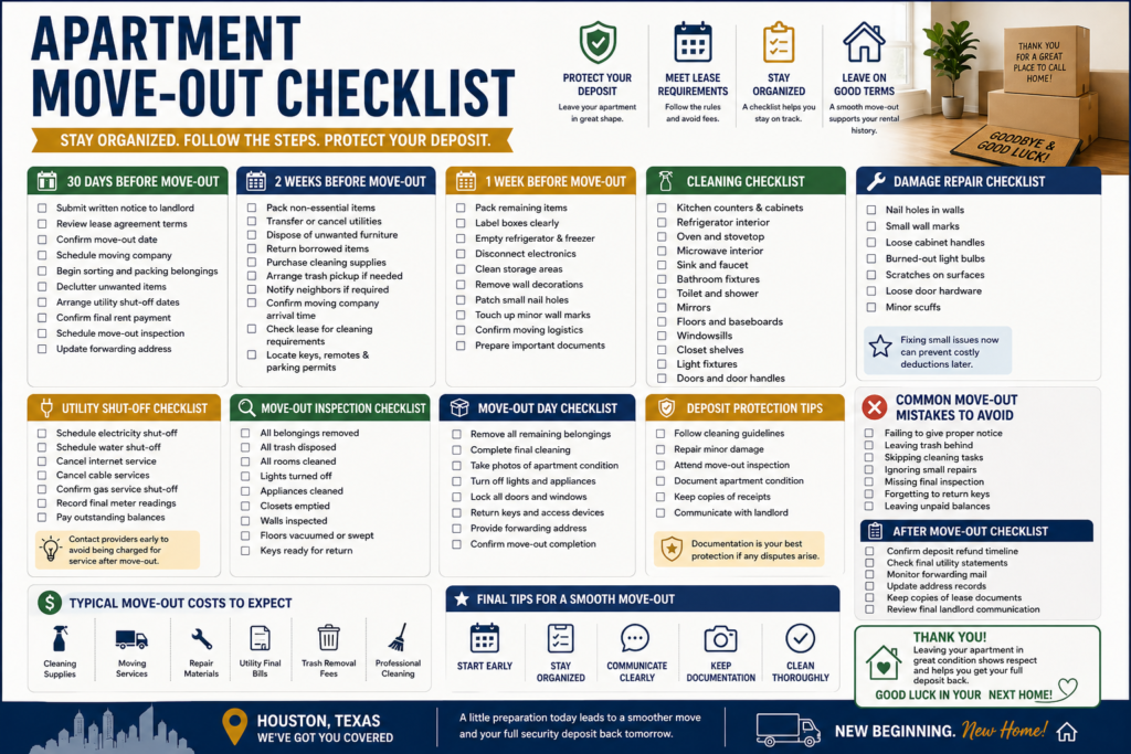 Apartment Move Out Checklist